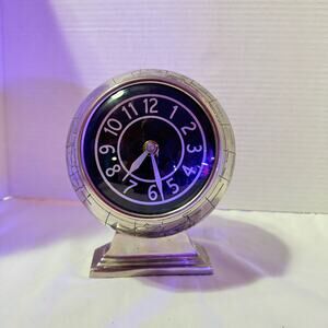 Vtg Z GALLERIE Titan Table Clock All The Time in The World Modernist Steampunk